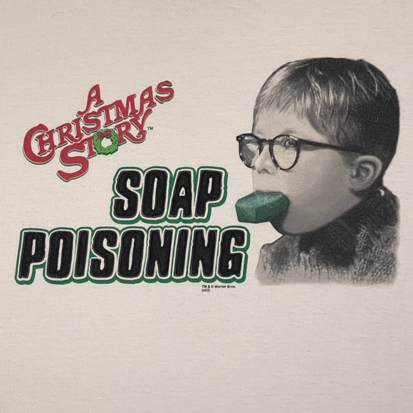 Vintage A Christmas Story soap poisoning puff print t-shirt 🎄🧼 - Picture 3 of 3